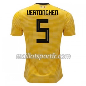 Maillot de Foot Belgique Vertonghen 5 Exterieur Coupe du monde 2018